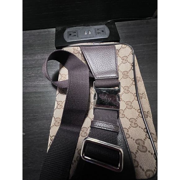 Gucci GG Canvas Monogram Belt Bag Fanny Pack Designer Beige Brown - Picture 6 of 16
